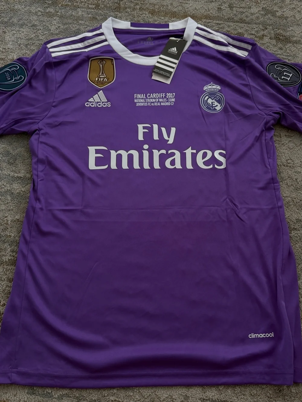 adidas Real Madrid Purple Home Jersey with White Accents